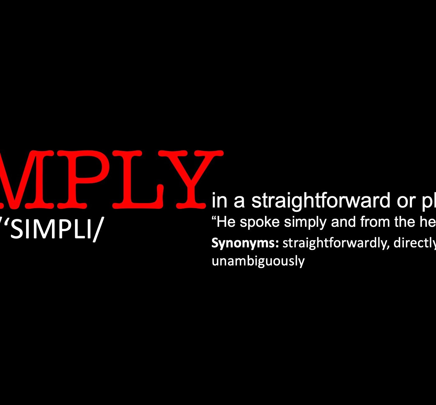 Simply; Showing Jesus