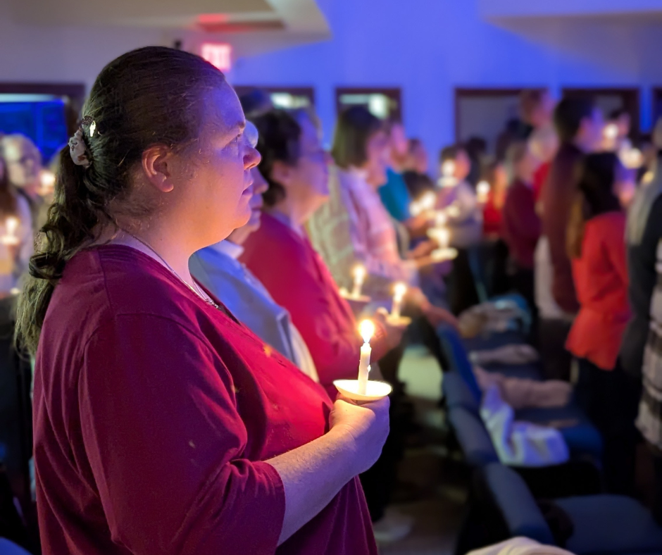 We always close our Christmas Eve service by candlelight - a beautiful reminder of the light of Christ.