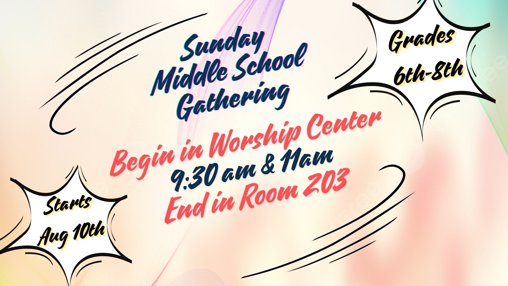 ** Starting August 10th **