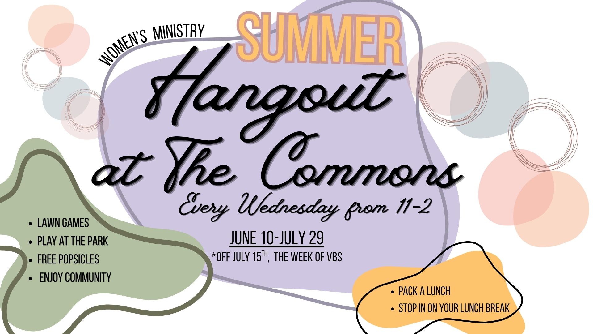 Summer Hangout at the Commons