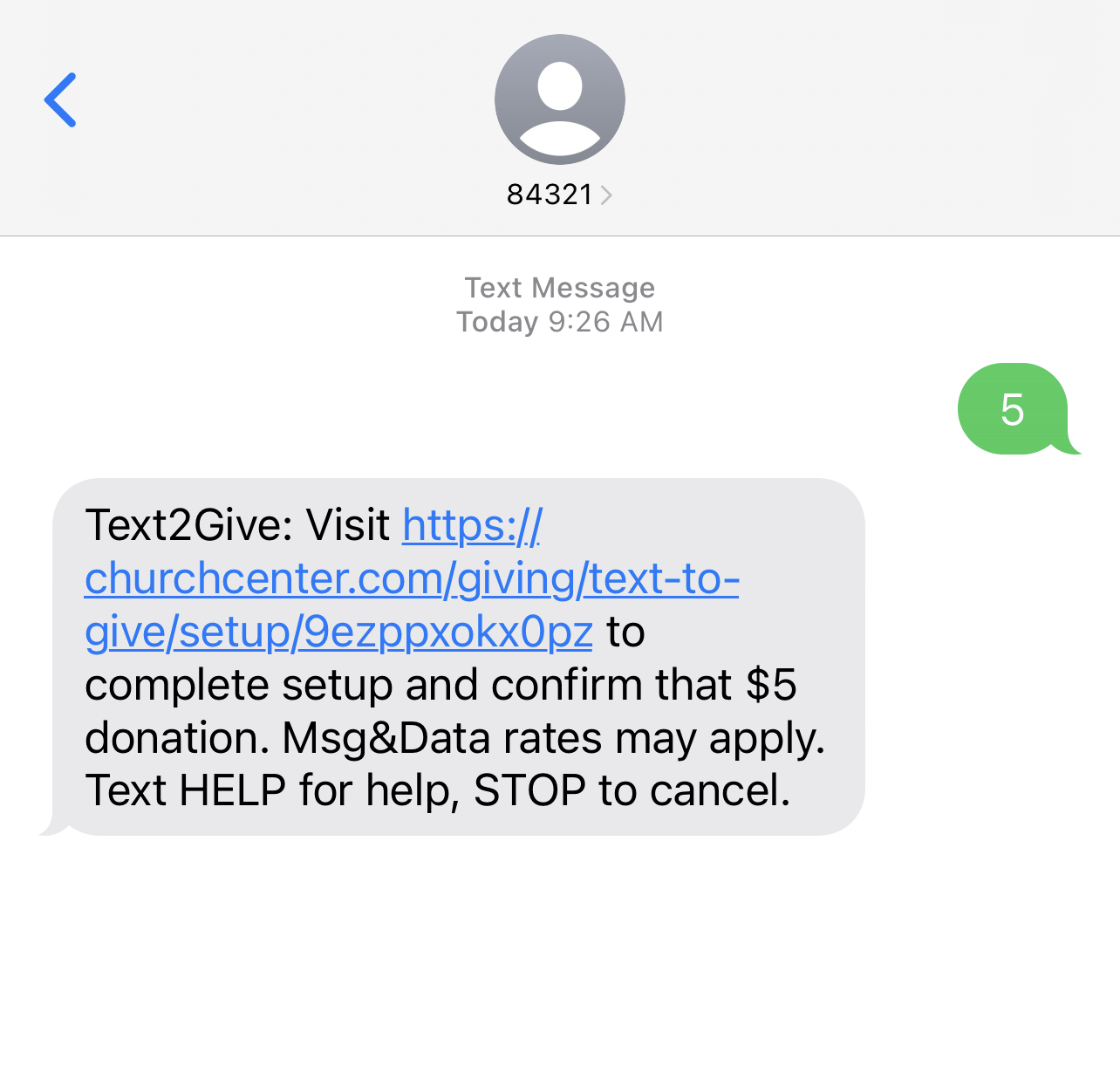 Text Any Amount To 84321