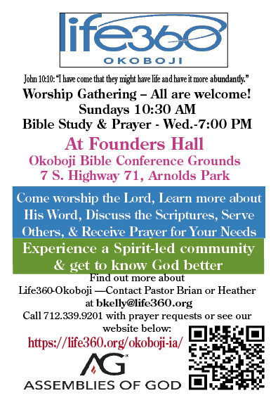 Join us on Sunday morning gatherings at 10:30 AM @ Founder’s Hall – Okoboji Bible Conference Grounds to worship the Lord, discuss God’s Word, pray for one another and connect in community.