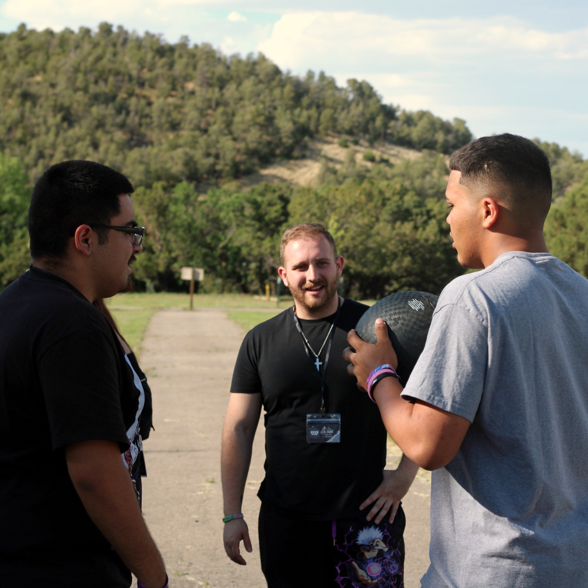 Danny giving basketball tips.