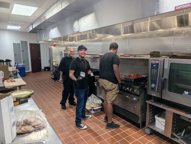 Tomas, Beto, and NathanielLook at all that bacon!