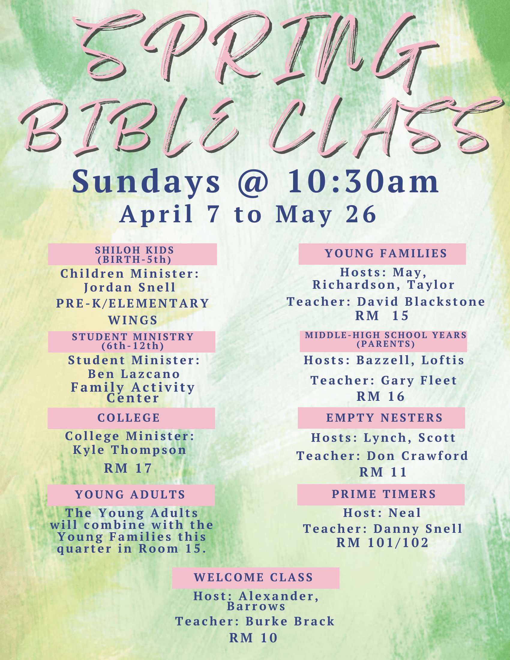 BIBLE CLASSES | Shiloh Road Church of Christ