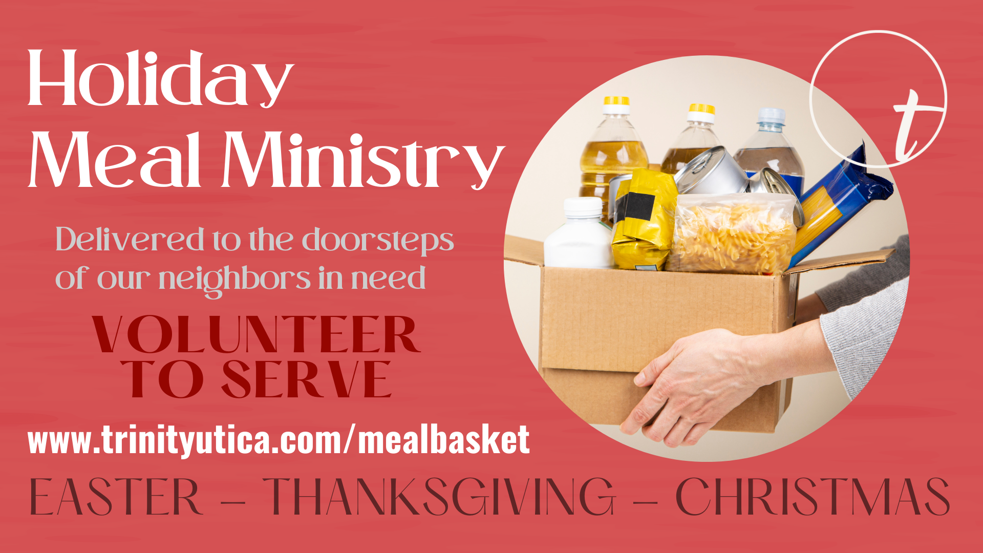 Holiday Meal Baskets Trinity Lutheran Church & School