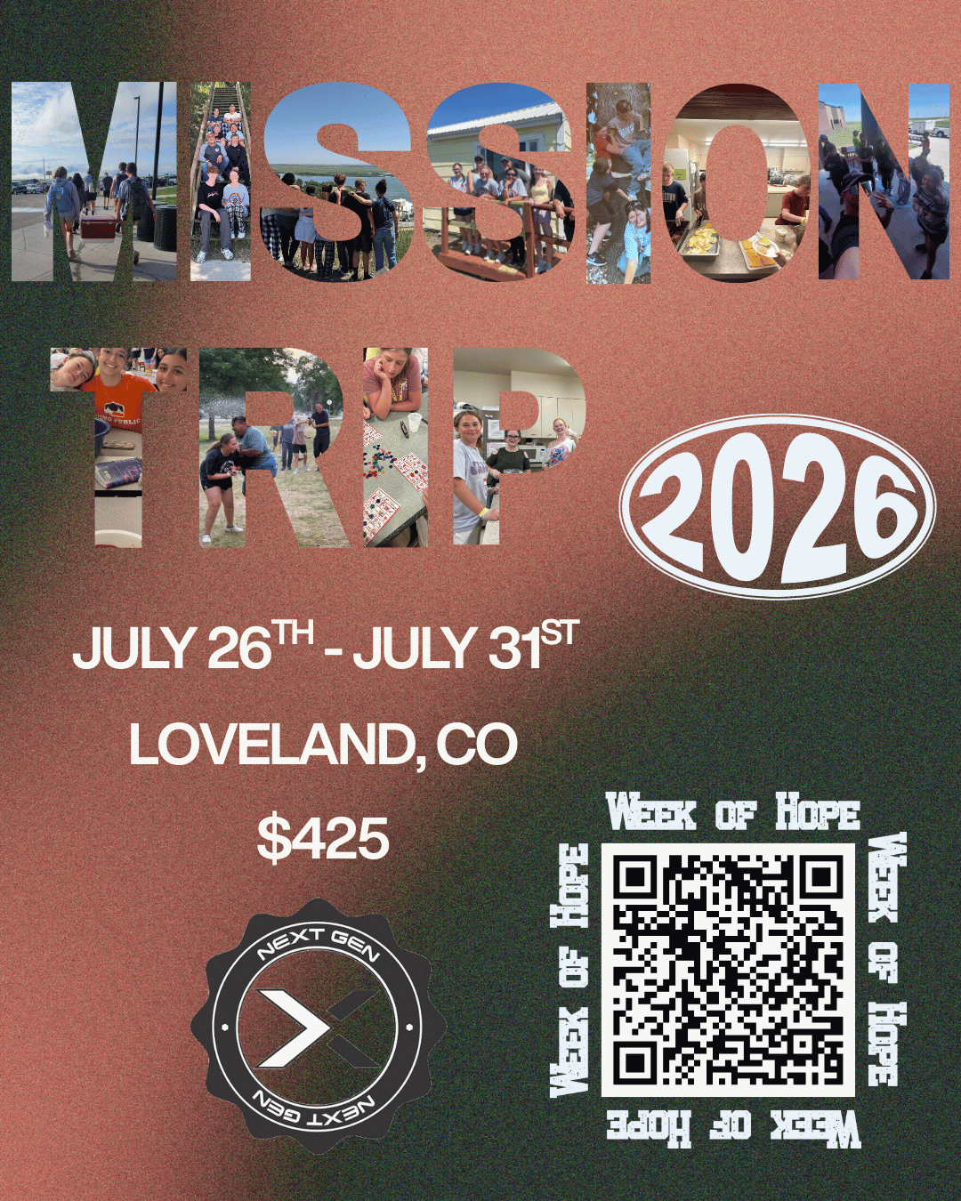Middle School Mission Trip 2026