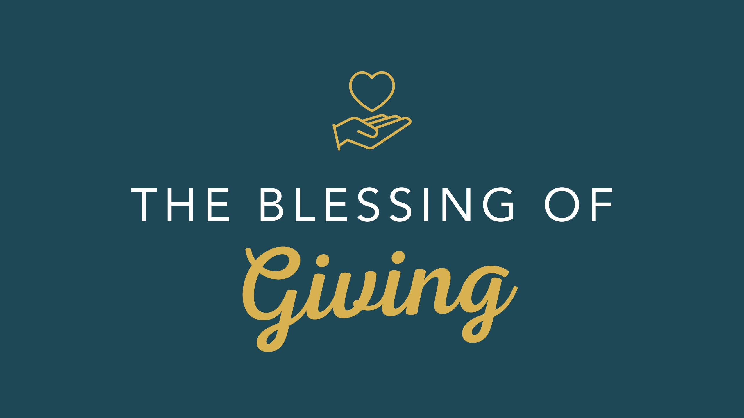 The Blessing of Giving