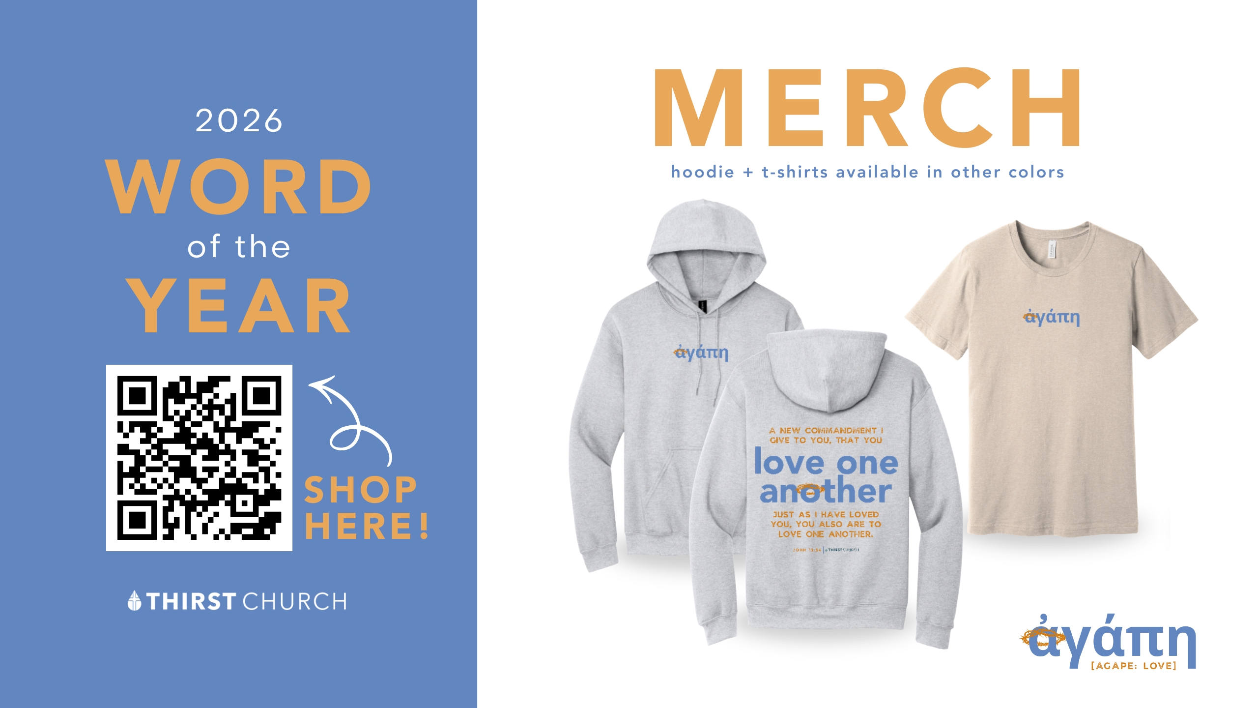 Thirst Merch | Agape Series Hoodie & T-Shirt!