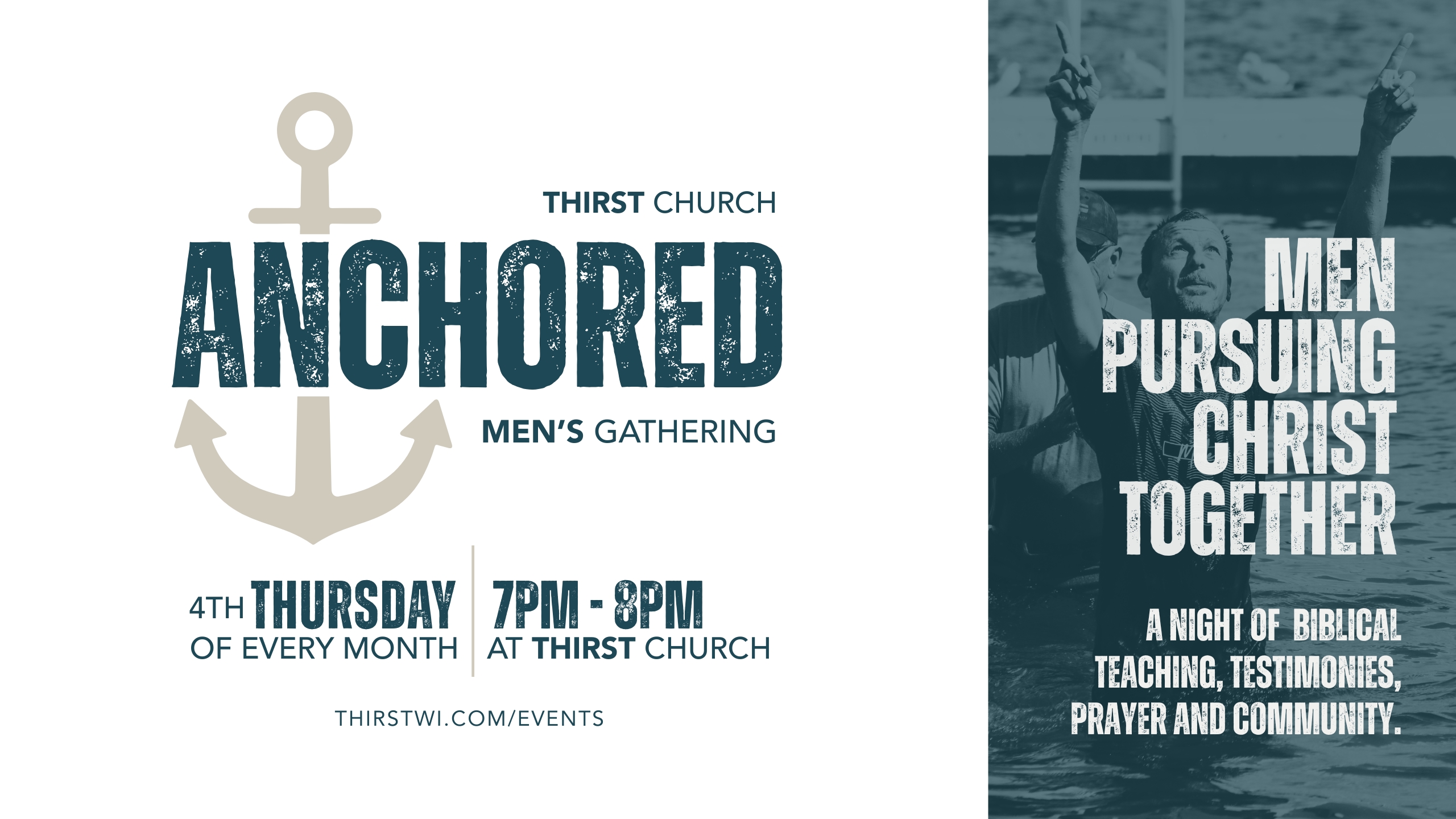 Anchored: Men's Gathering | Thursday, July 23 | 7 – 8 PM