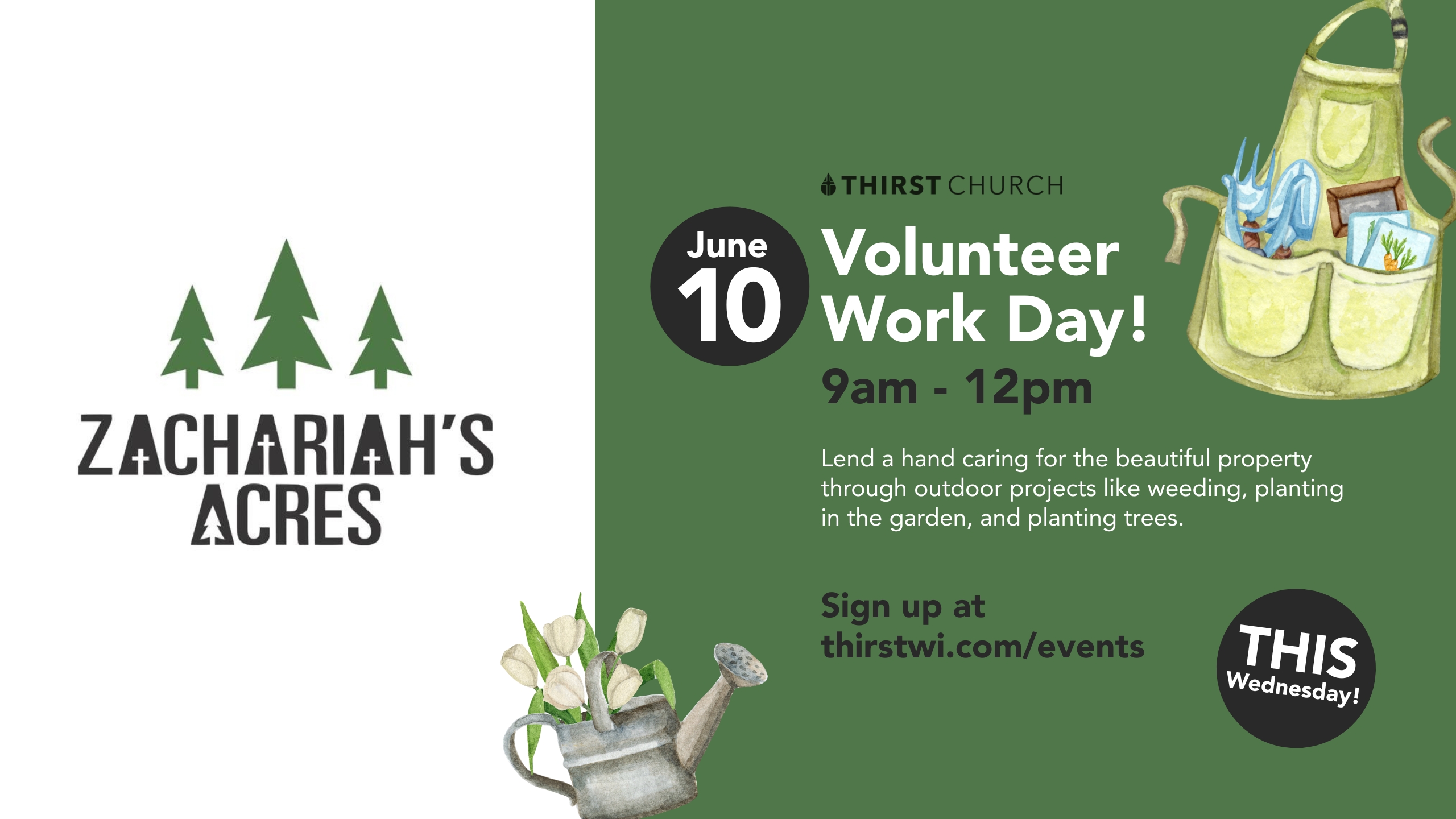 Zachariah’s Acres Volunteer Opportunity | Wednesday, June 10th | 9AM - 12PM
