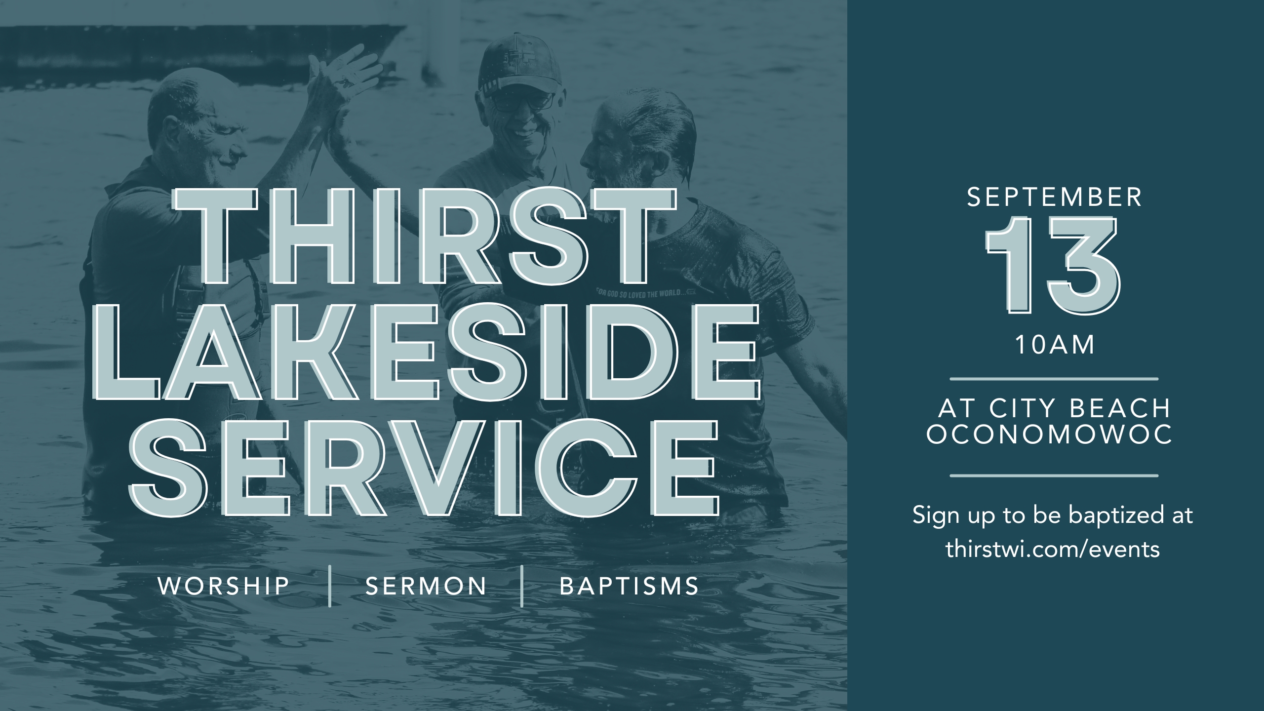 Thirst Lakeside Service + Baptisms | Sunday, September 13 | 10am