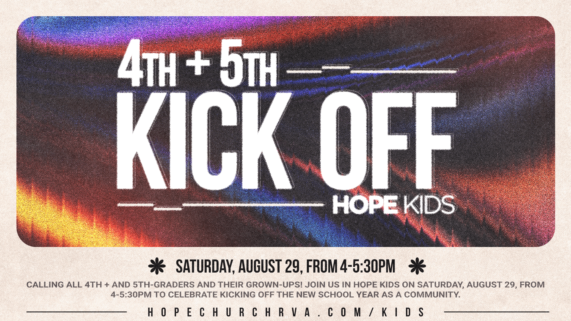 4th + 5th Fall Kick-Off