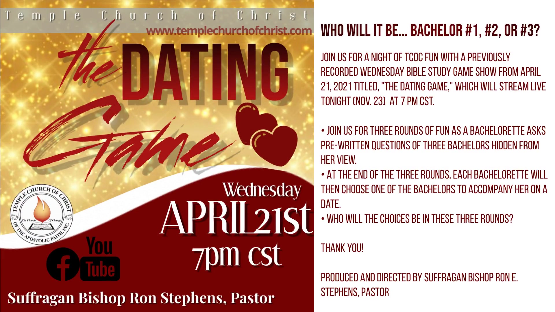 Join Us For A Night Of TCOC Fun With A Previously Recorded Wednesday