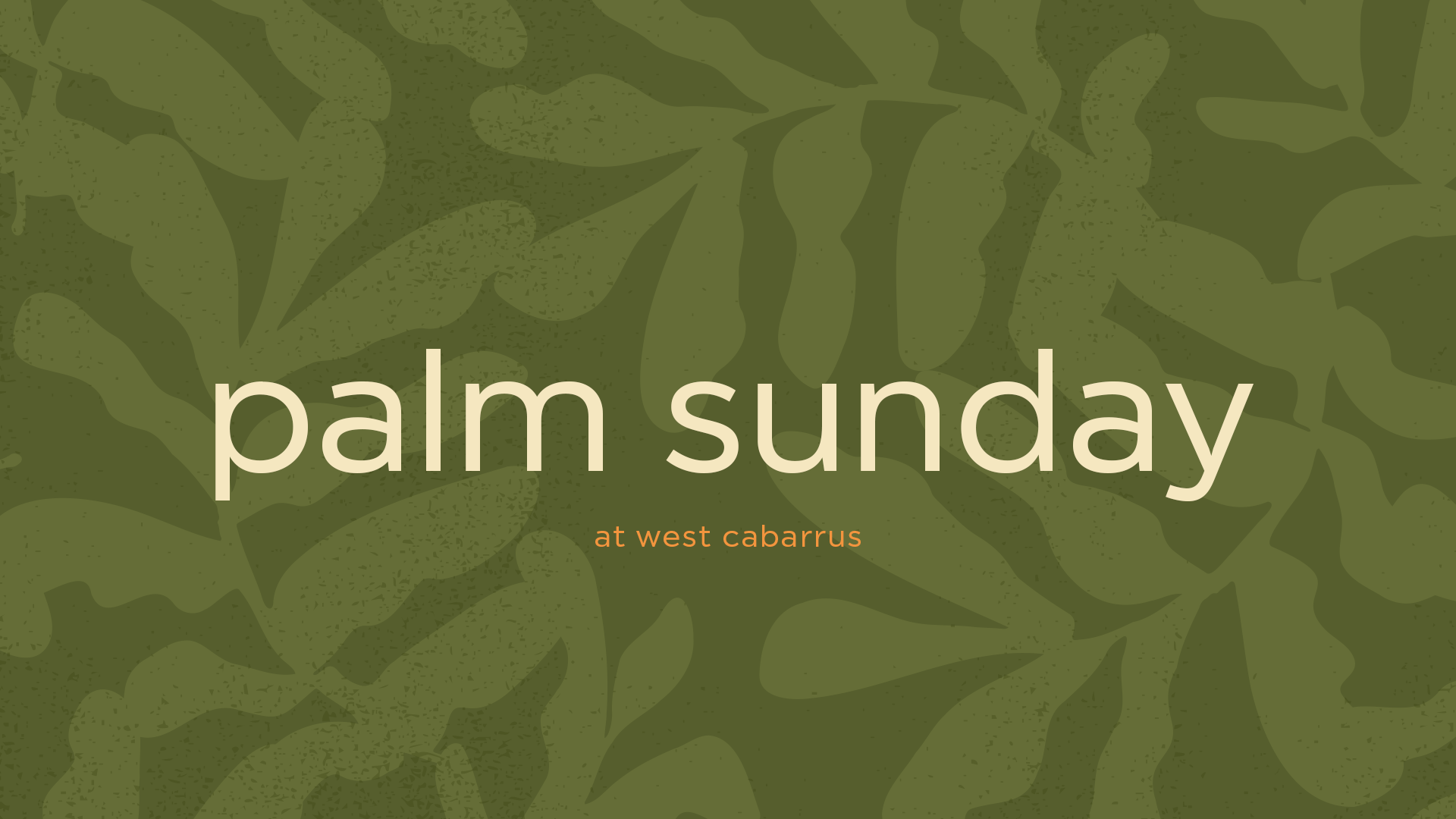 Palm Sunday