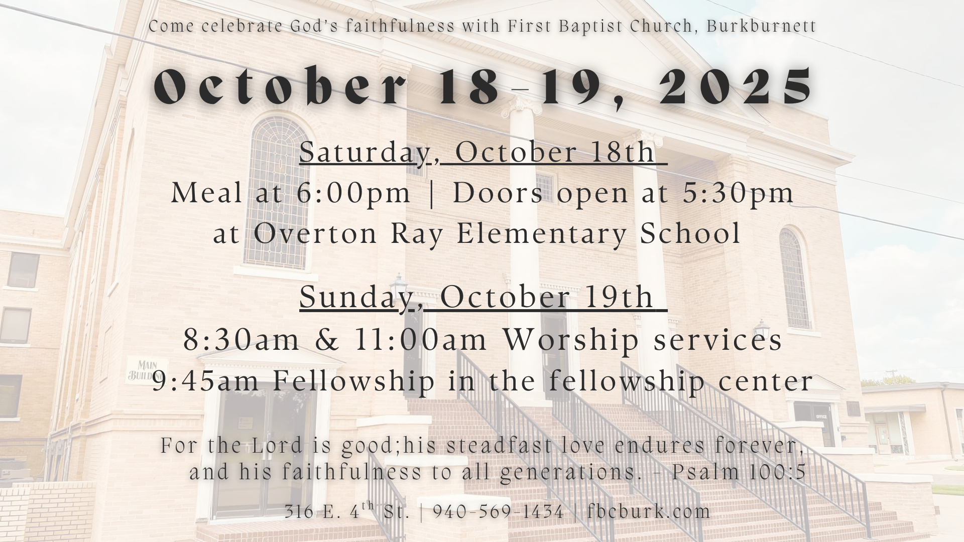 100 Year Celebration Flyer