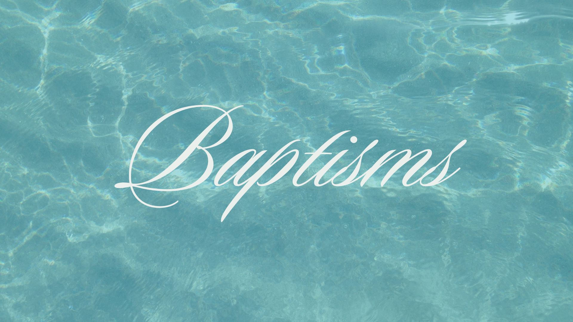 BAPTISM SUNDAY