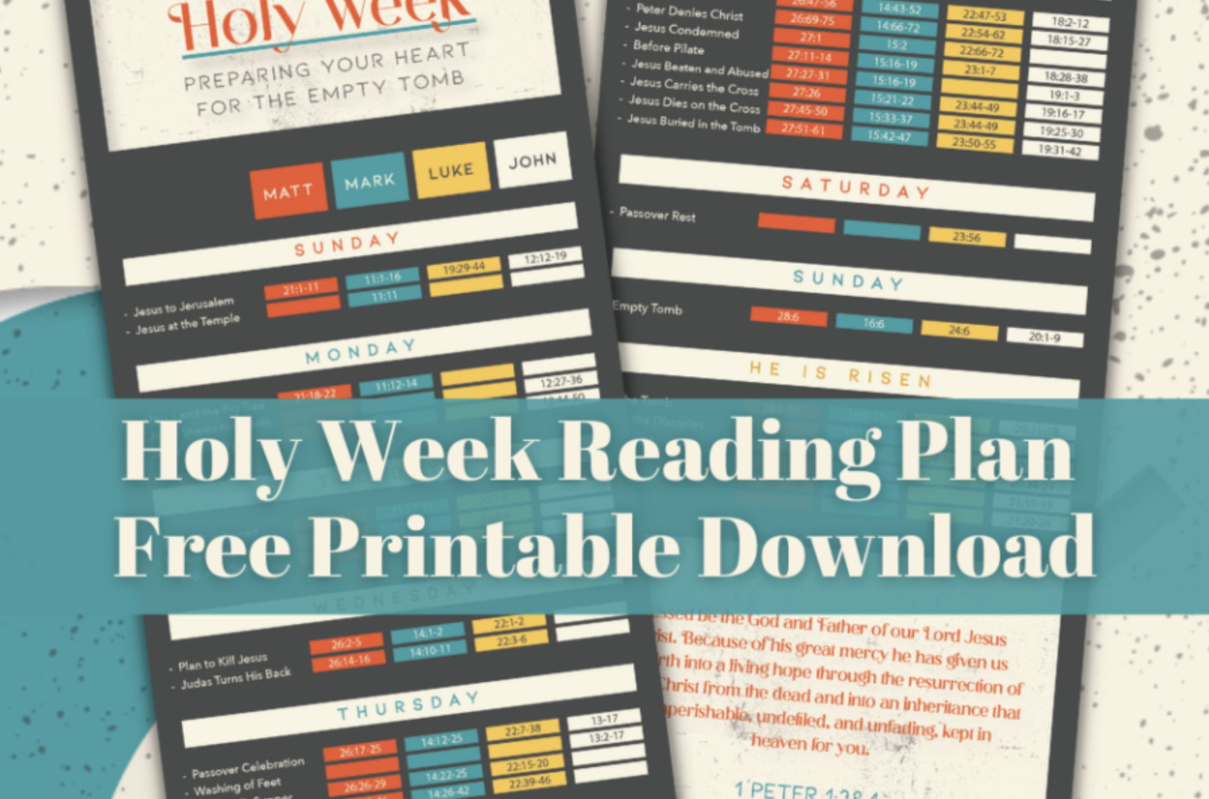 Holy Week Reading Plan