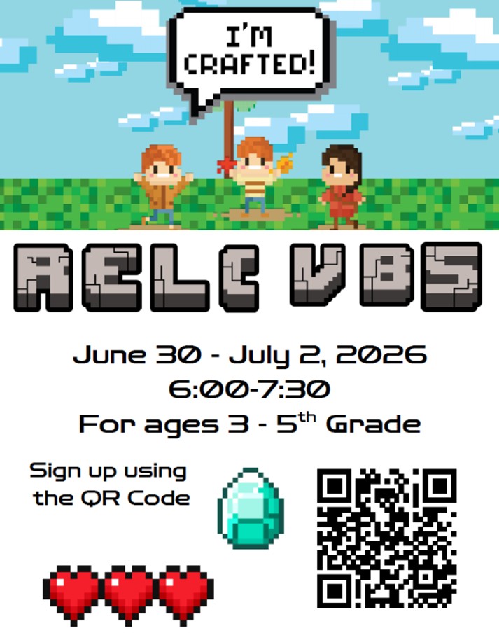 Vacation Bible School June 30, July 1 & July 2 6-7:30pm