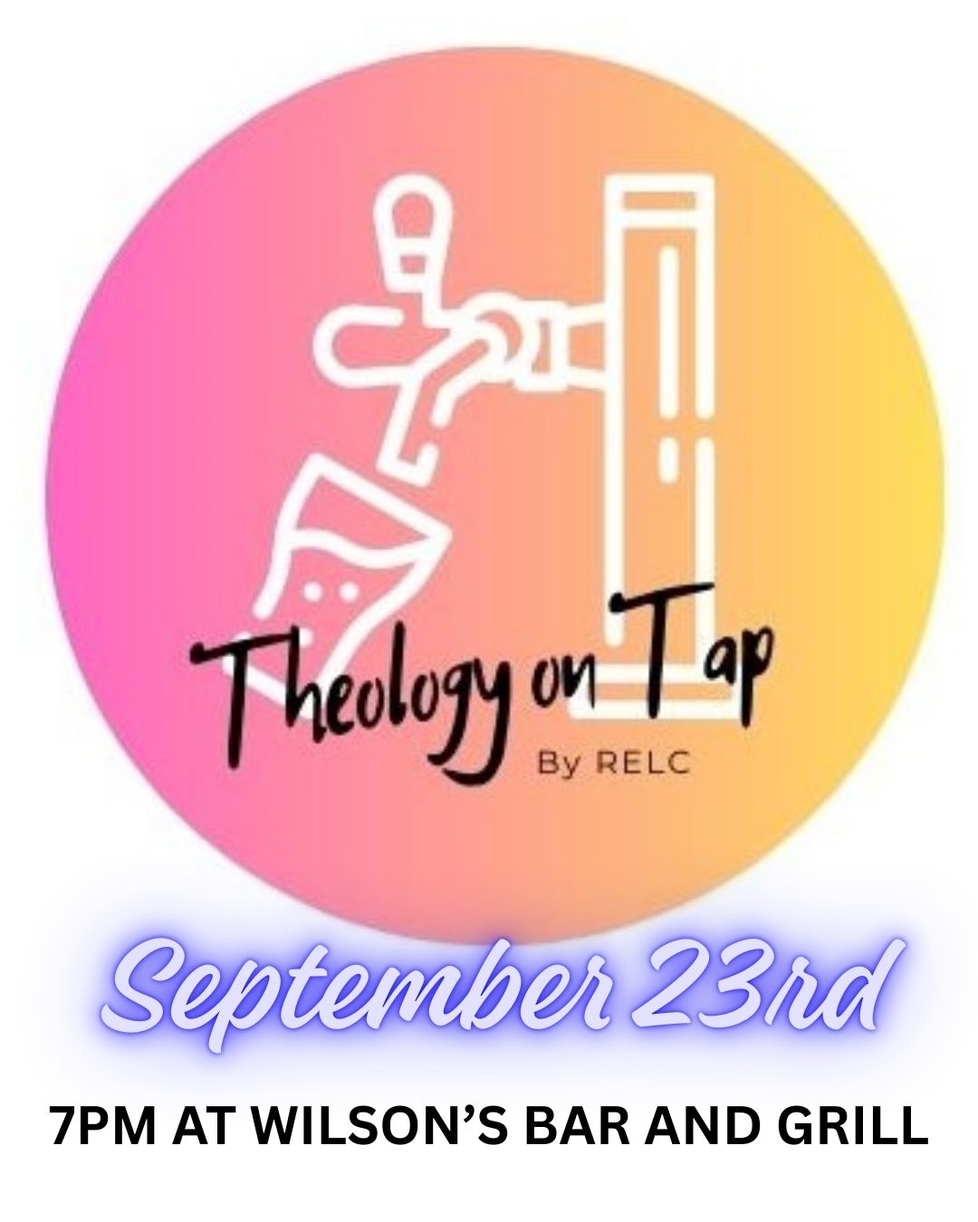 Theology On Tap 9/23 @7pm