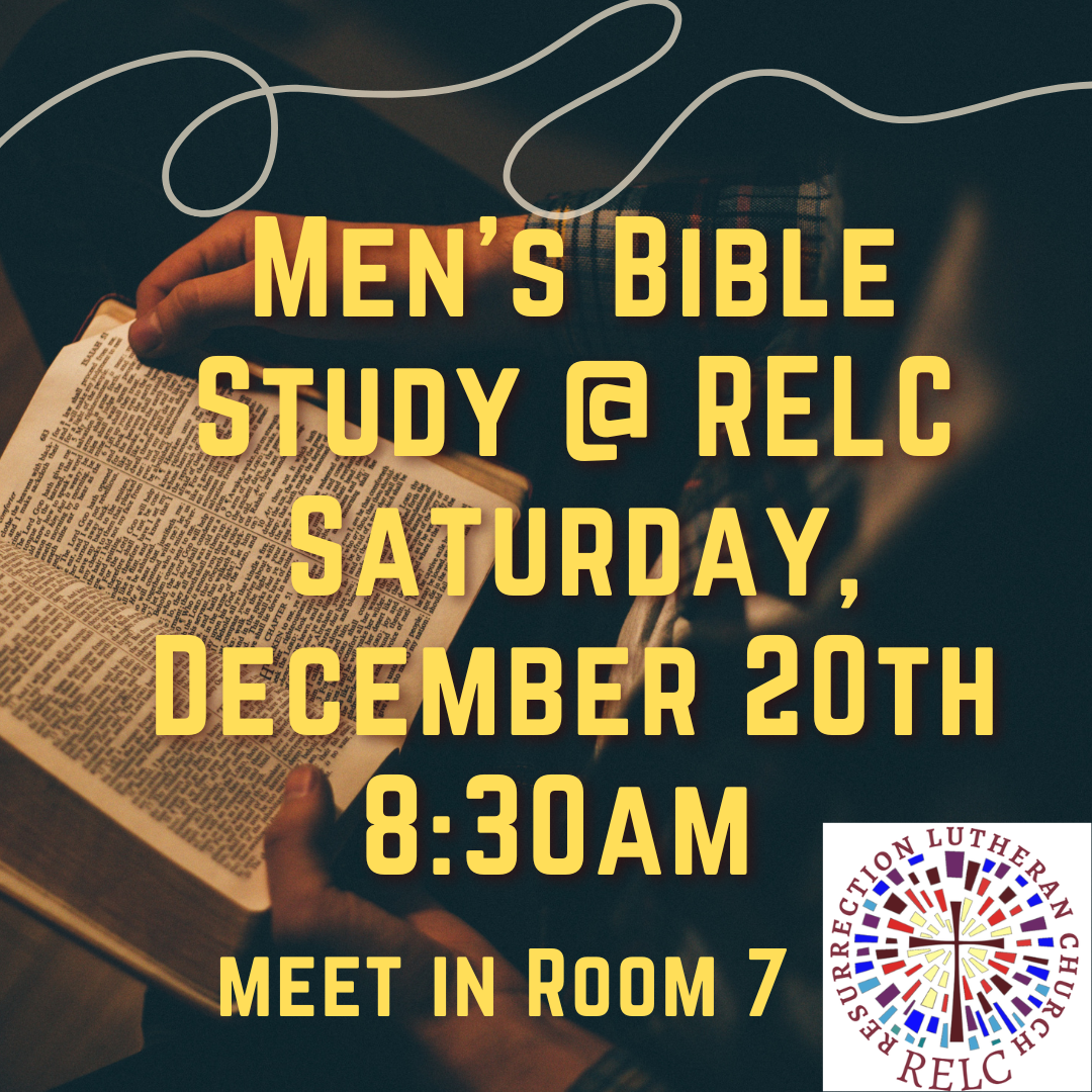 Men's Bible Study Saturday 12.20.25 at 8:30am