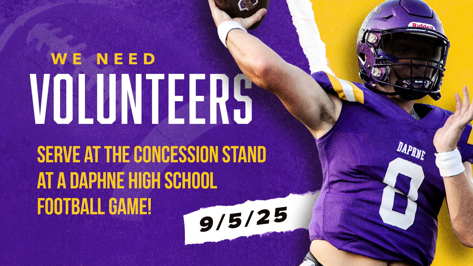 Volunteer at the Daphne HS Football Game