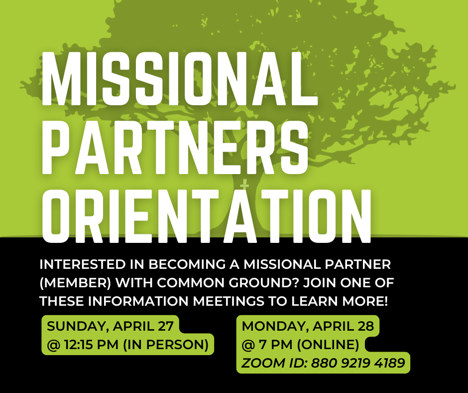 Missional Partners Orientation