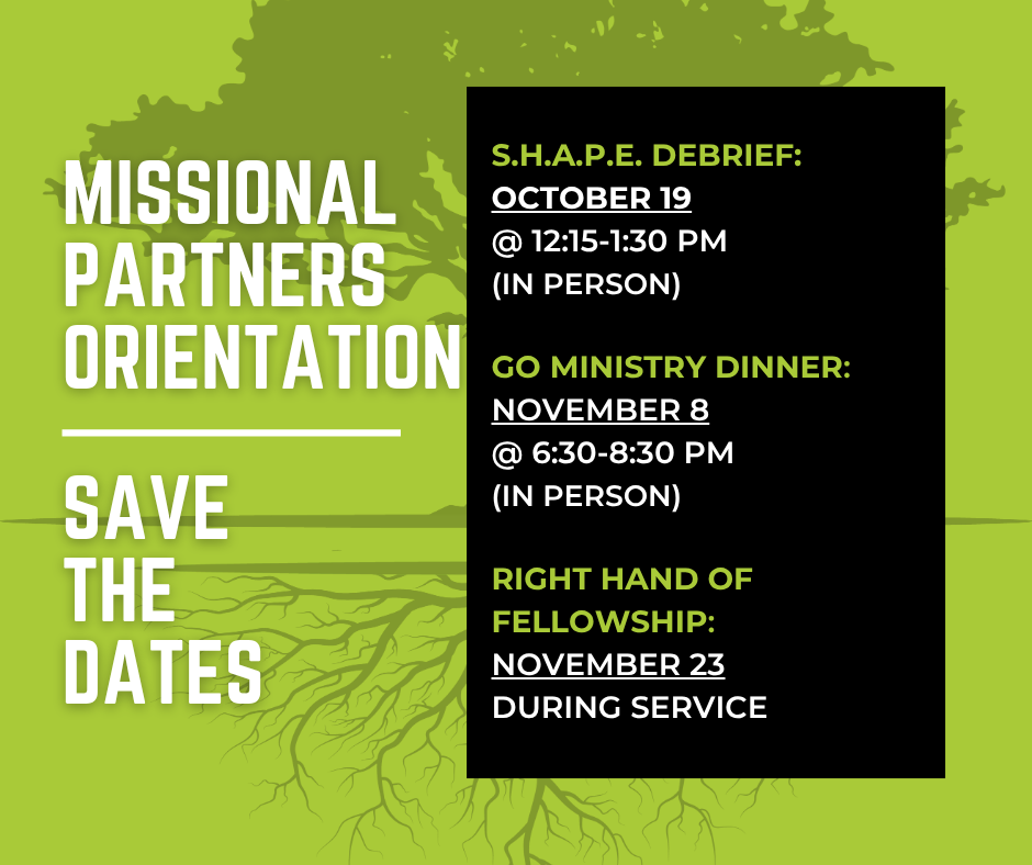 Missional Partners Orientation