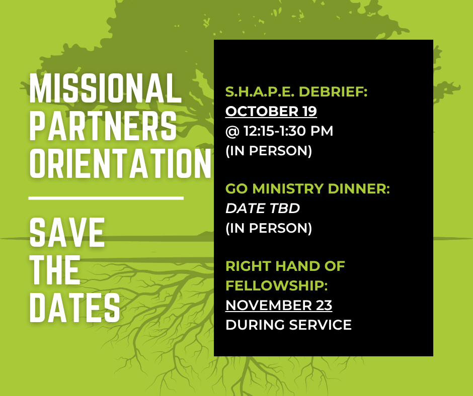Missional Partners Orientation