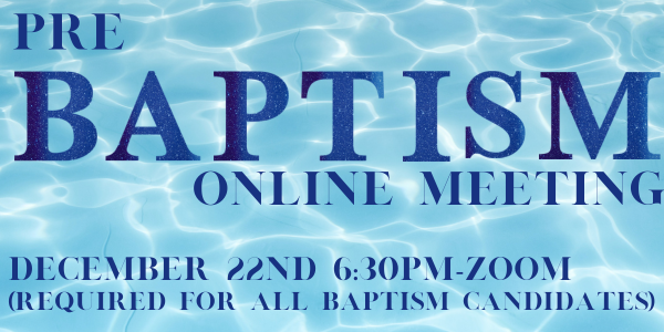 Pre-Baptism Online Meeting