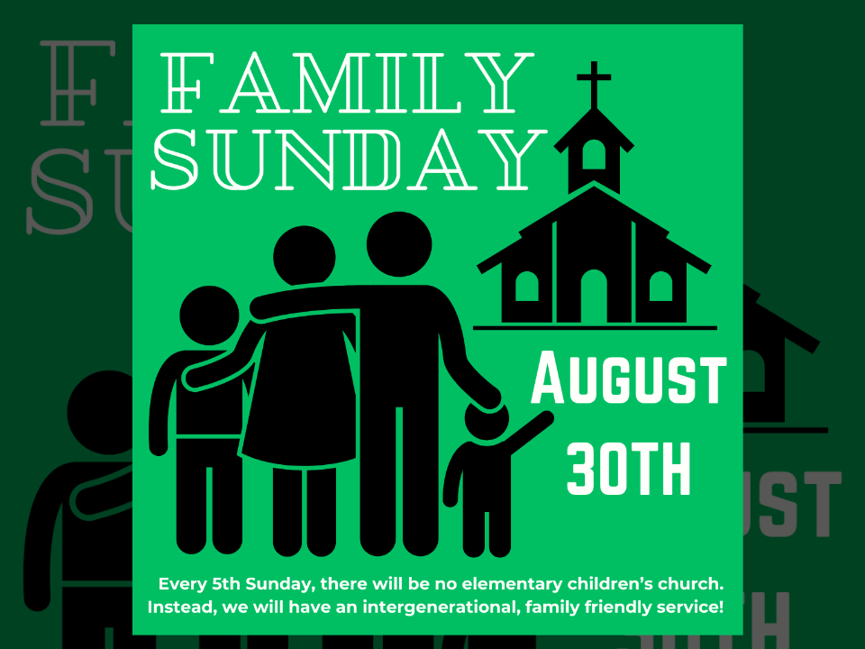 Ministry Fair, Sunday August 30 2026, 12:15 to 1:15 PM, come learn about various ministries at Common Ground and how you can serve this year