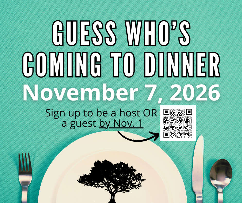 Guess Who's Coming to Dinner, November 7, 2026, sign up to be a host or guest by November 1