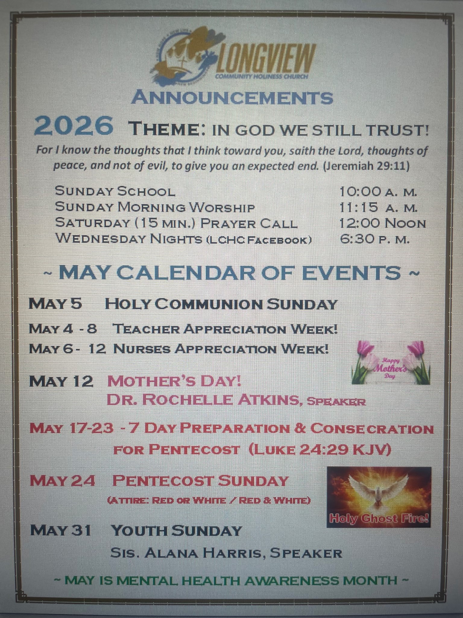 Announcements