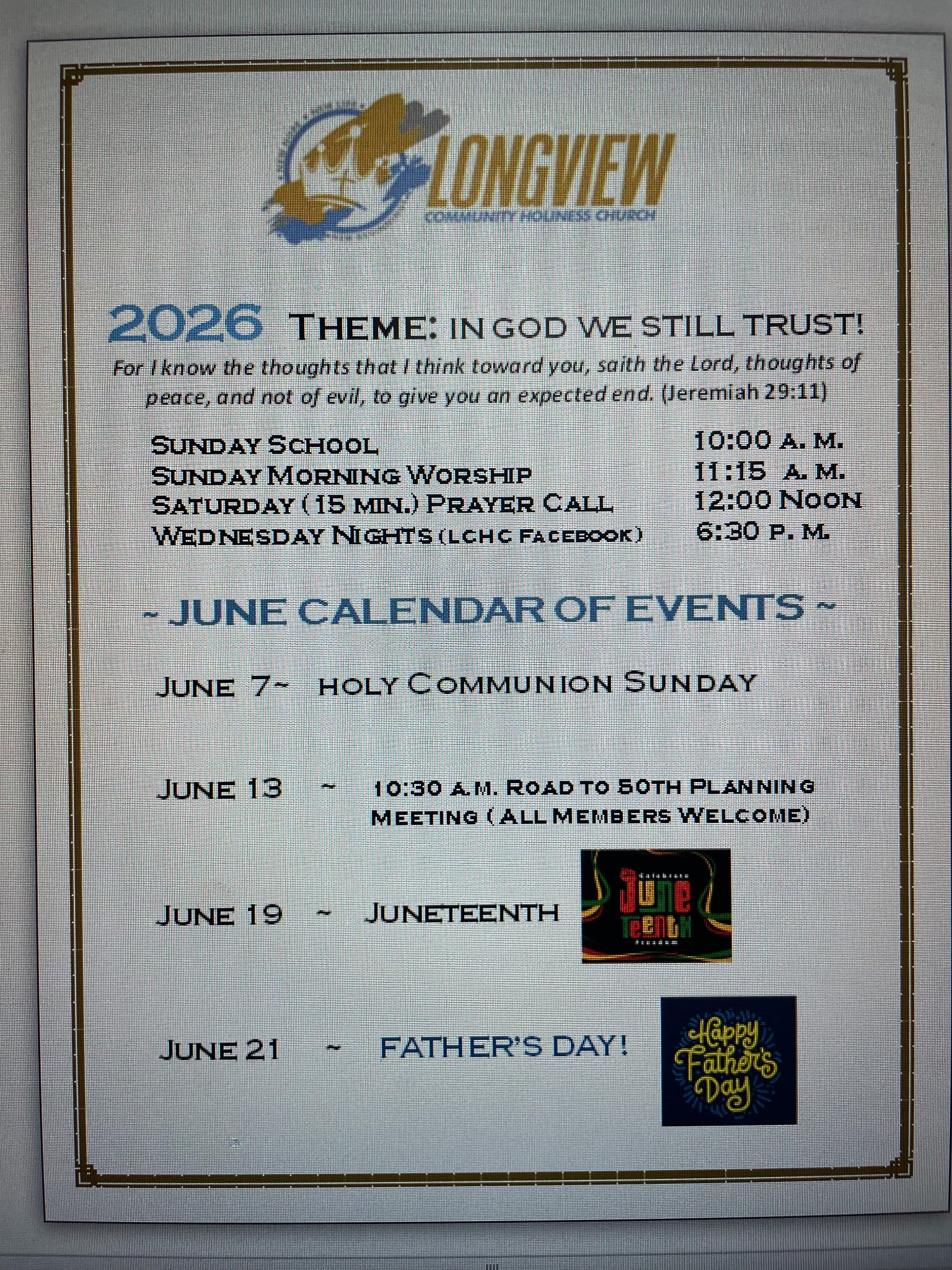 Announcements