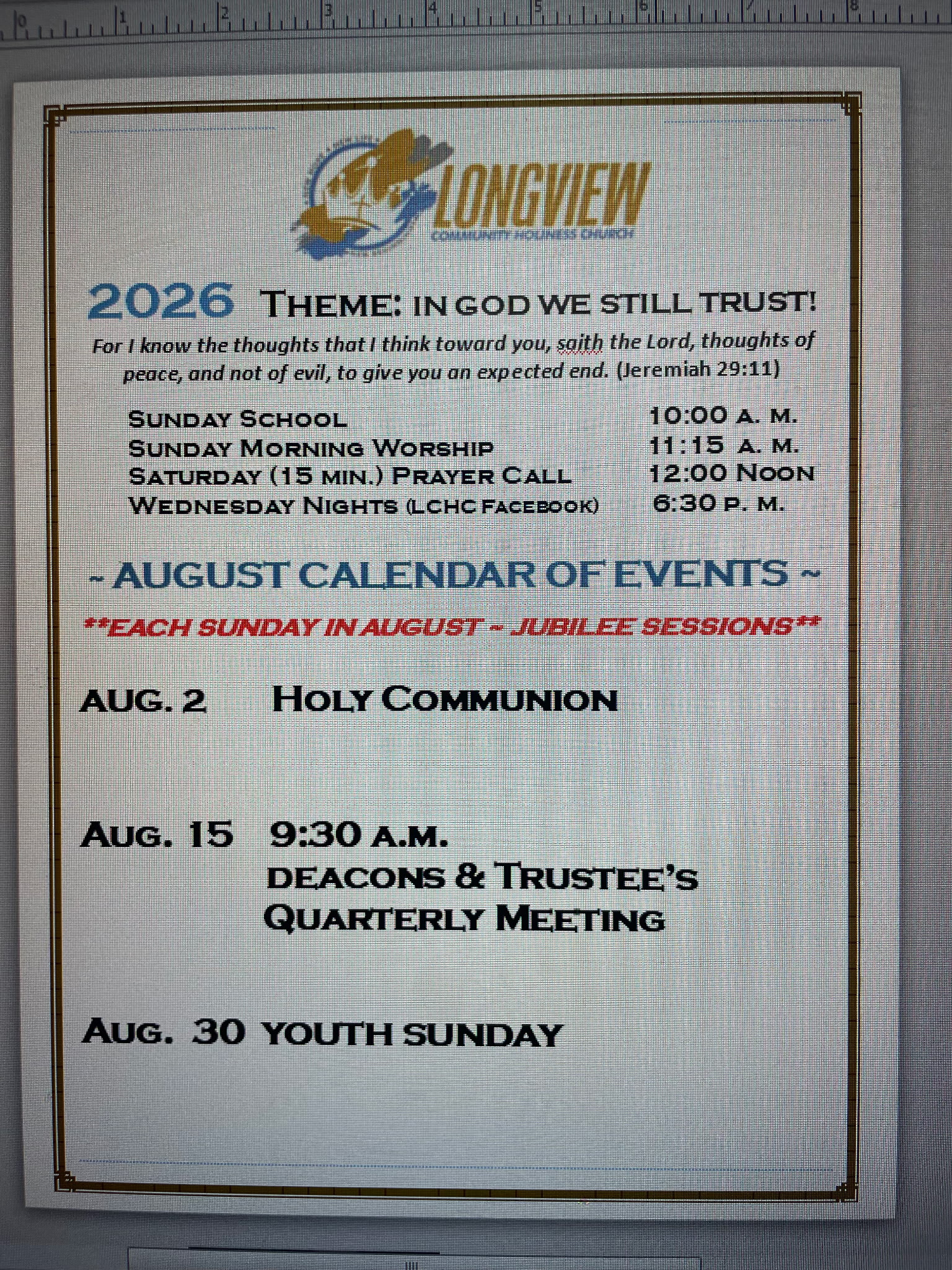 Announcements
