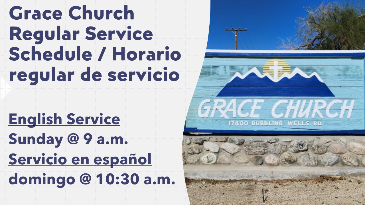 English Service @ 9am & Servicio en español @ 10:30am