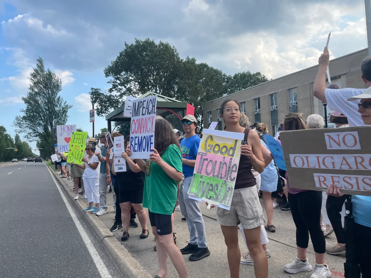 ‘Good Trouble’ rally calls out immigration policies, threats to democracy in Nassau County
