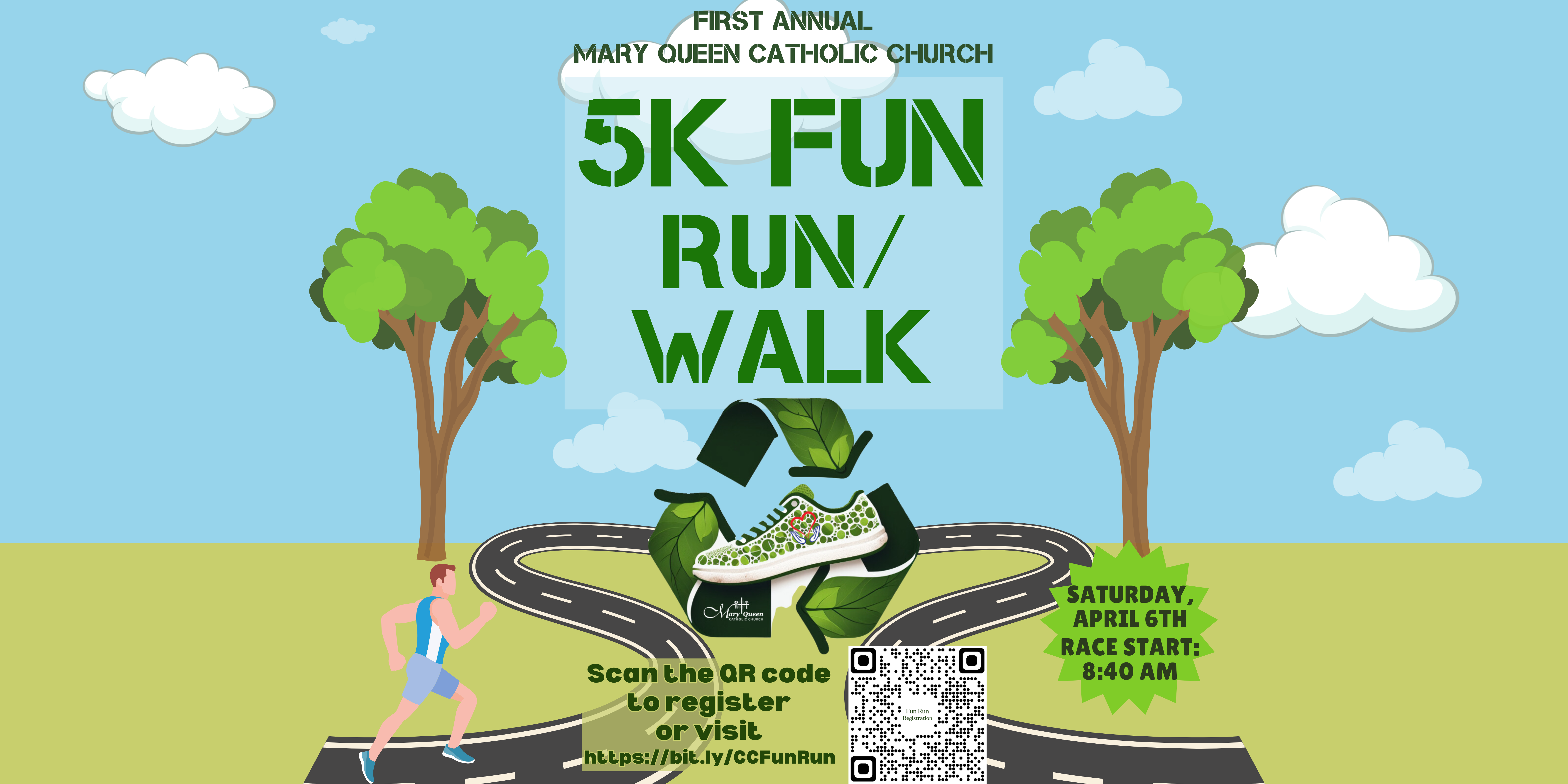 Fun Run Parish Mary Queen Catholic Church 5K Fun Run/Walk | Prince of Peace Catholic ...