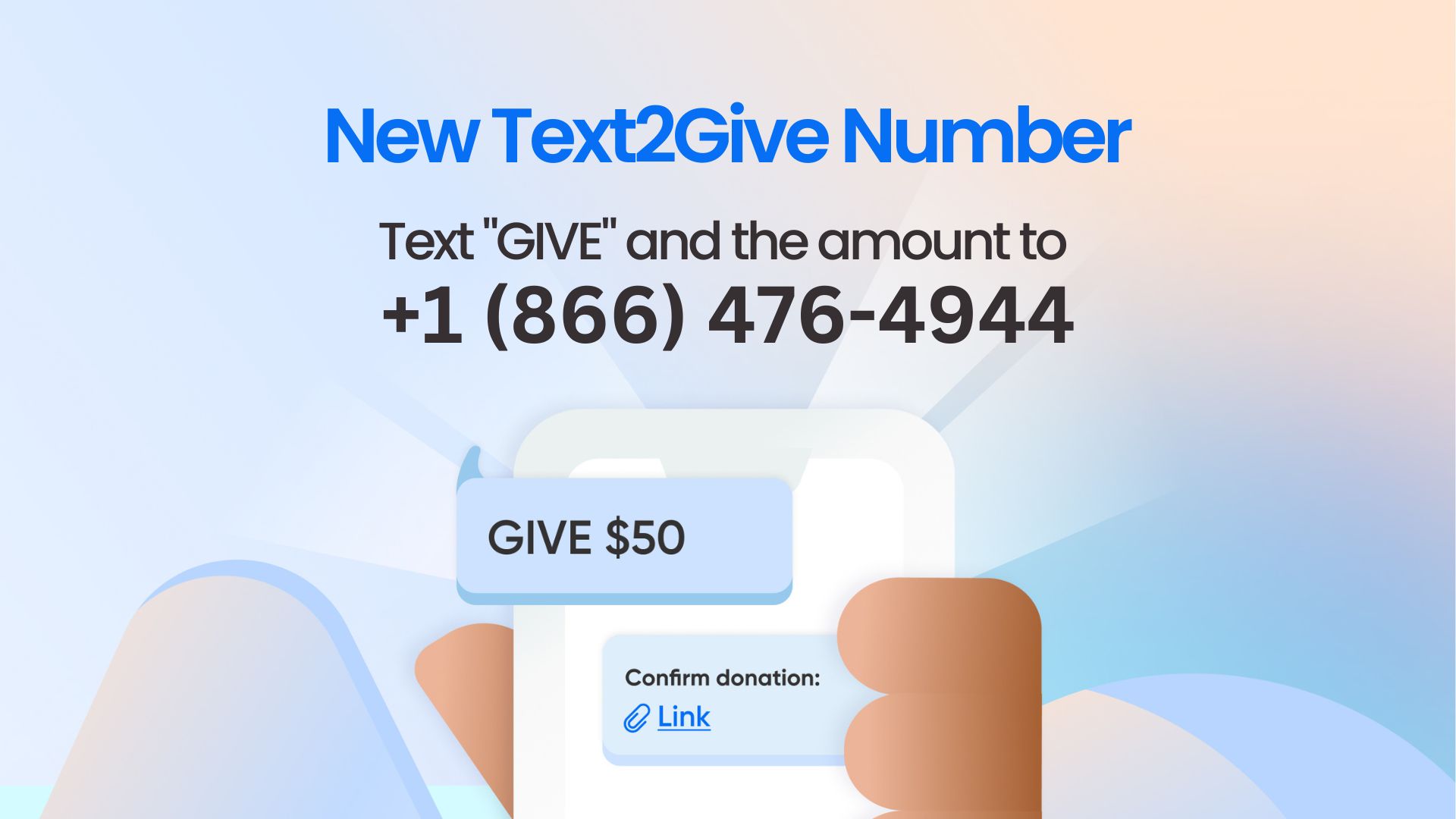 Our Text2Give Number