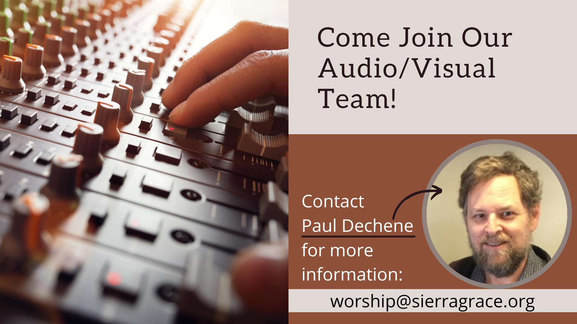 Join the Audio/Visual Team!