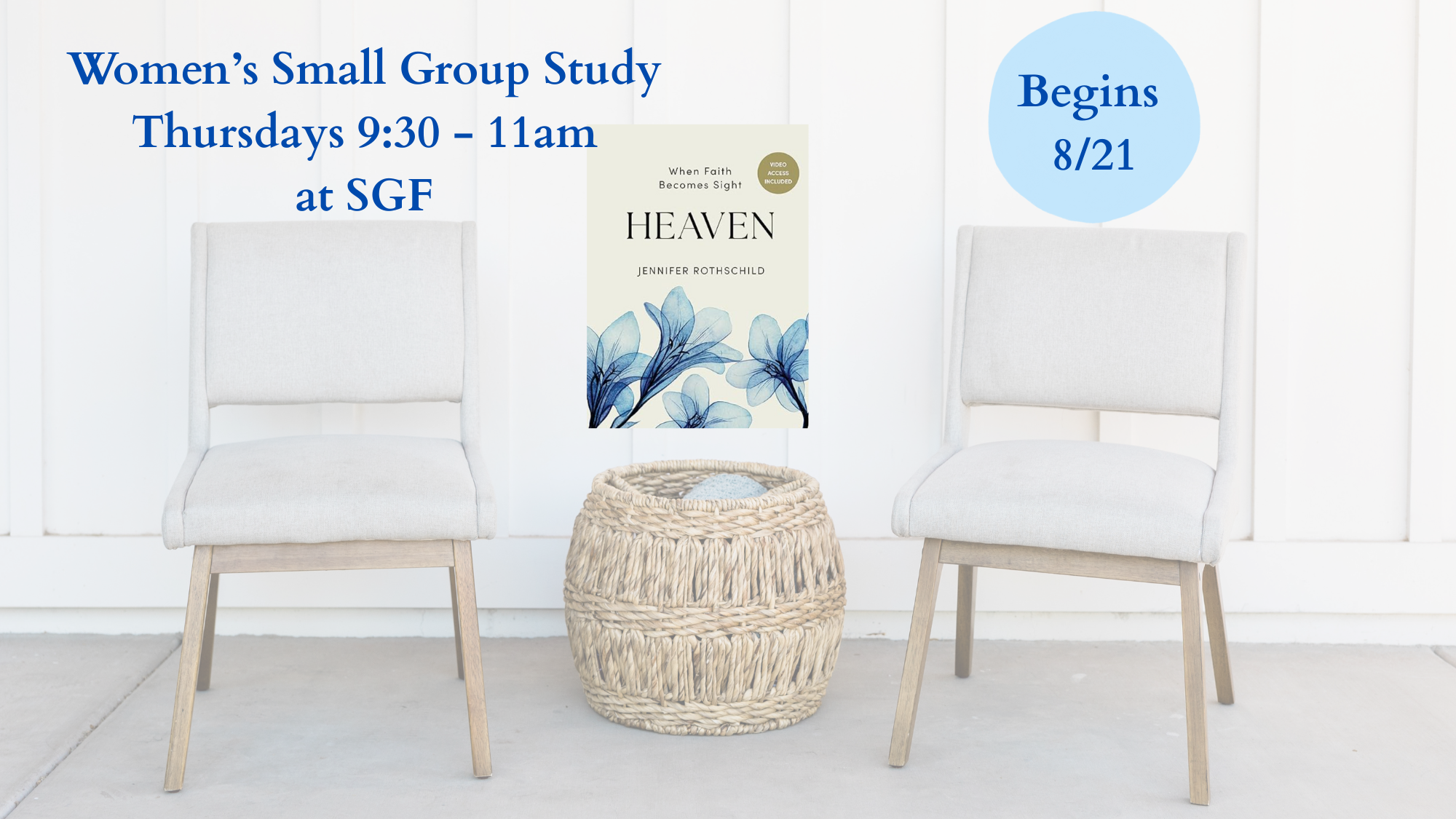 Women's Small Group Begins 8/21