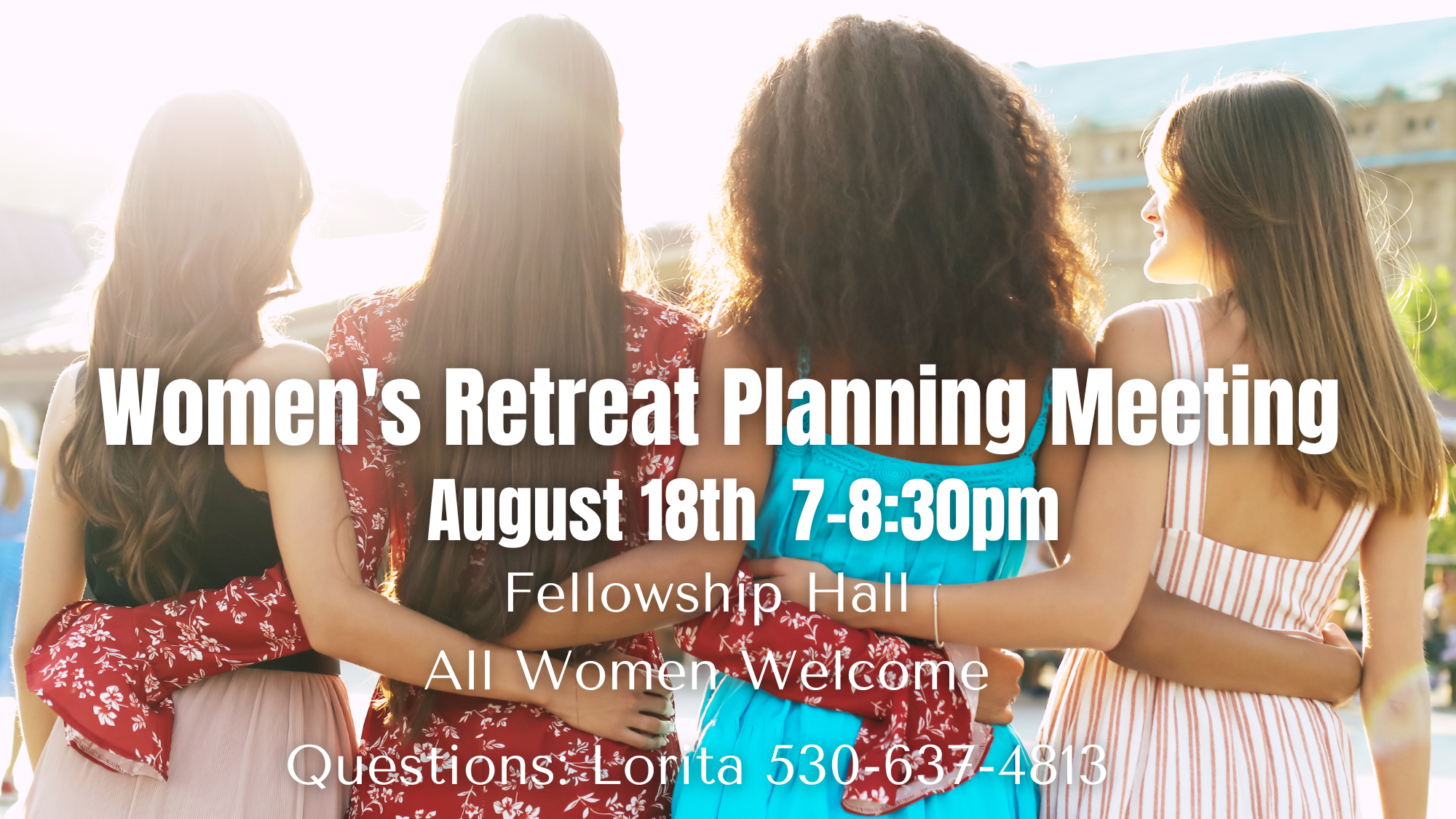 Women's Retreat Planning Meeting 8/17 7-8:30pm