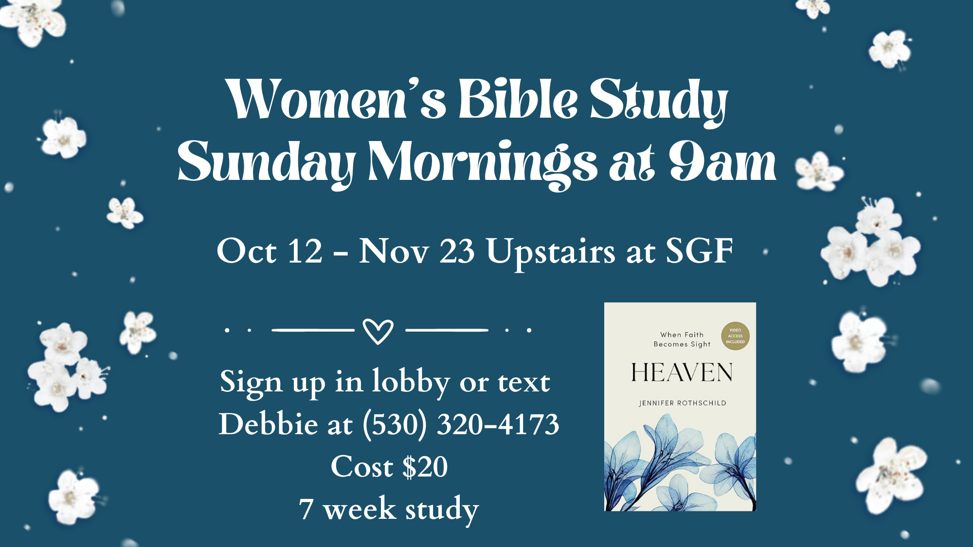 Women's Bible Study Begins 10/12 at 9am