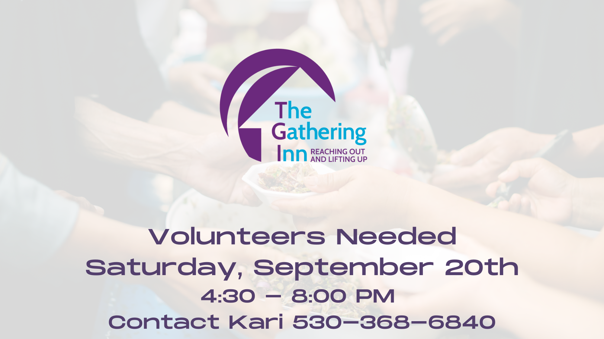 The Gathering Inn Volunteers Needed 9/20
