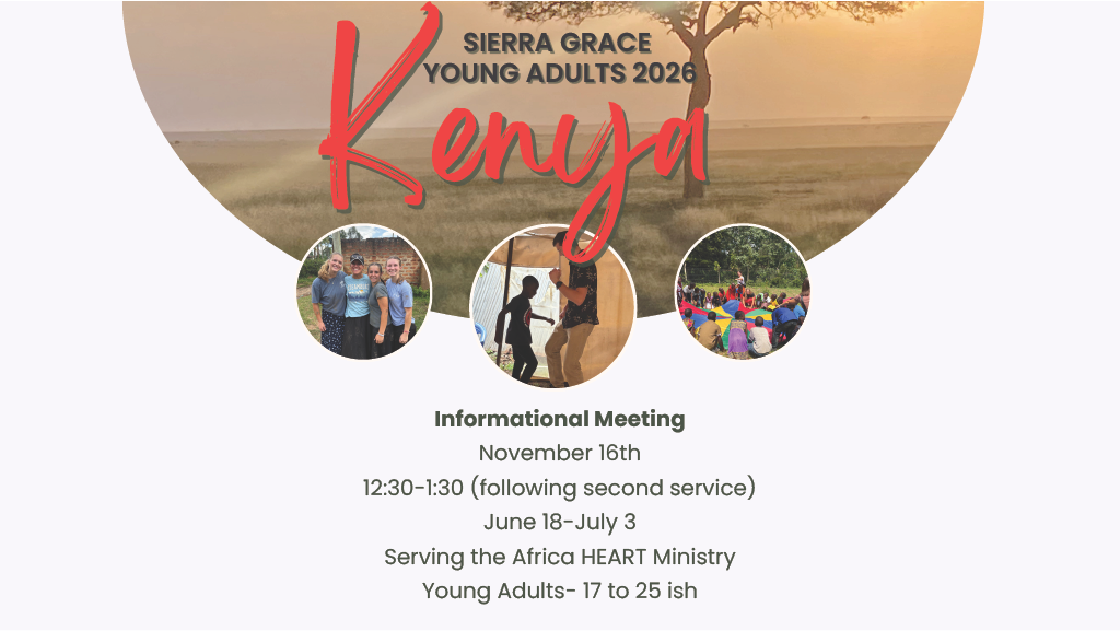 Sierra Grace Young Adult Kenya Informational Meeting 11/16