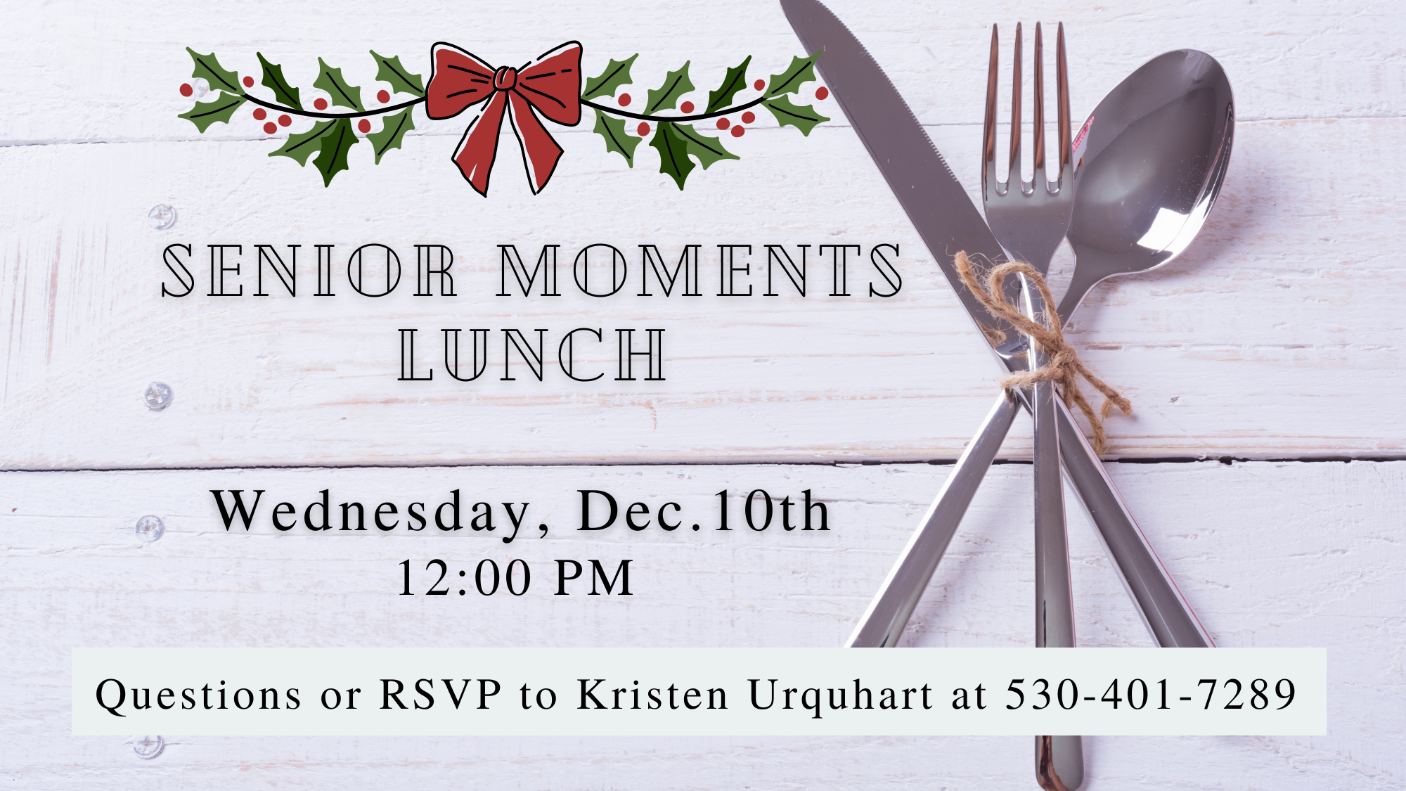 Senior Moments Lunch 12/10