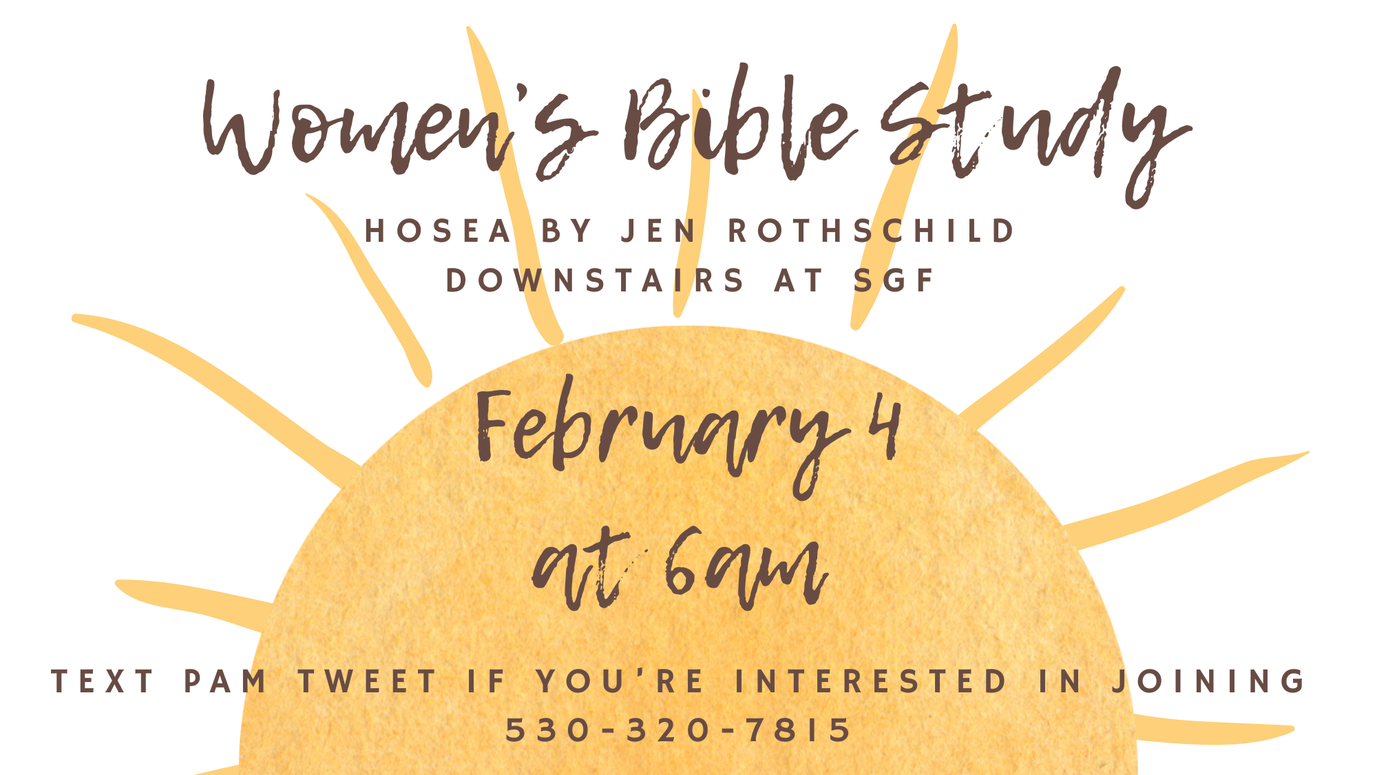 New Ladies Bible Study Begins 2/4 at 6am