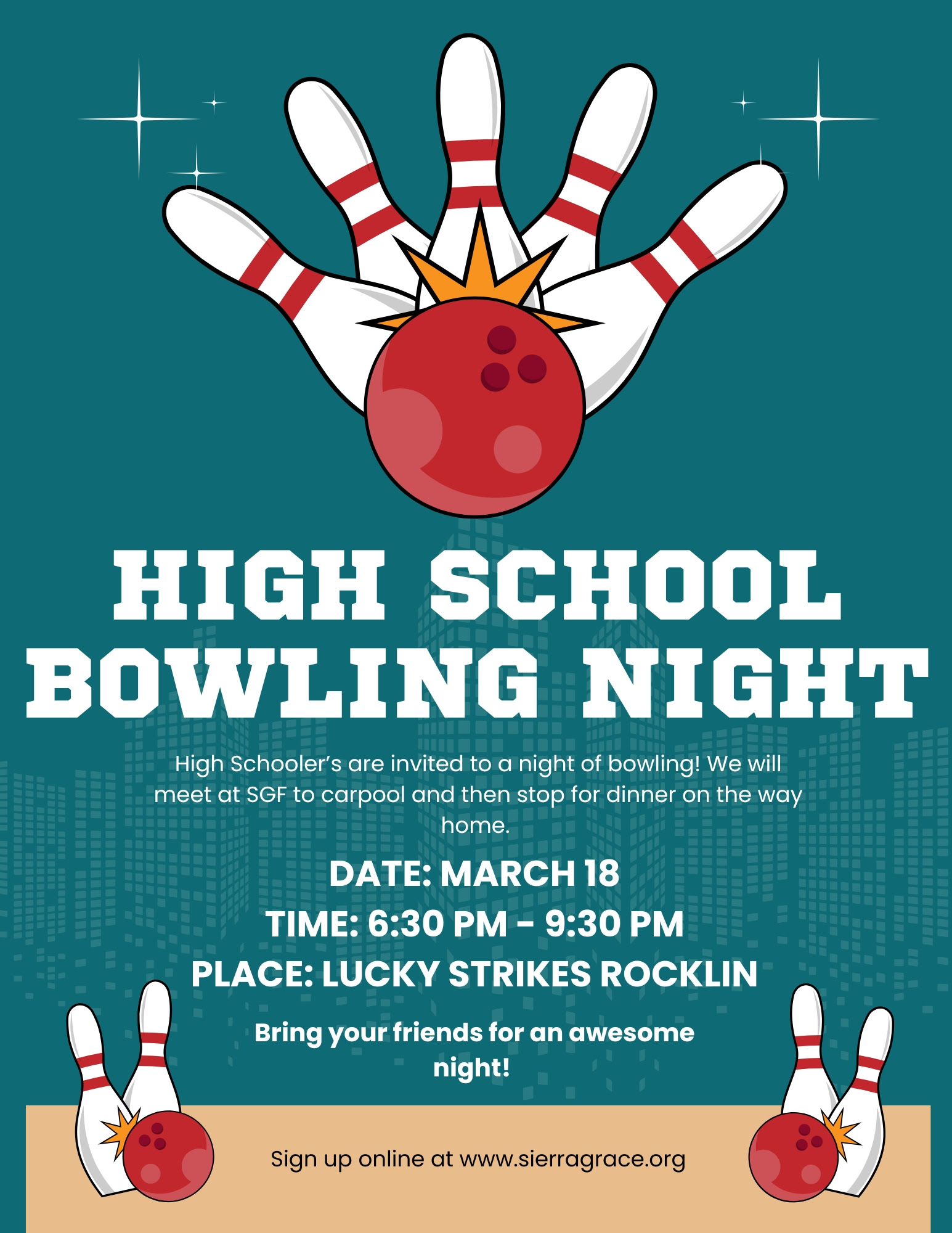 High School Bowling Night 3/18