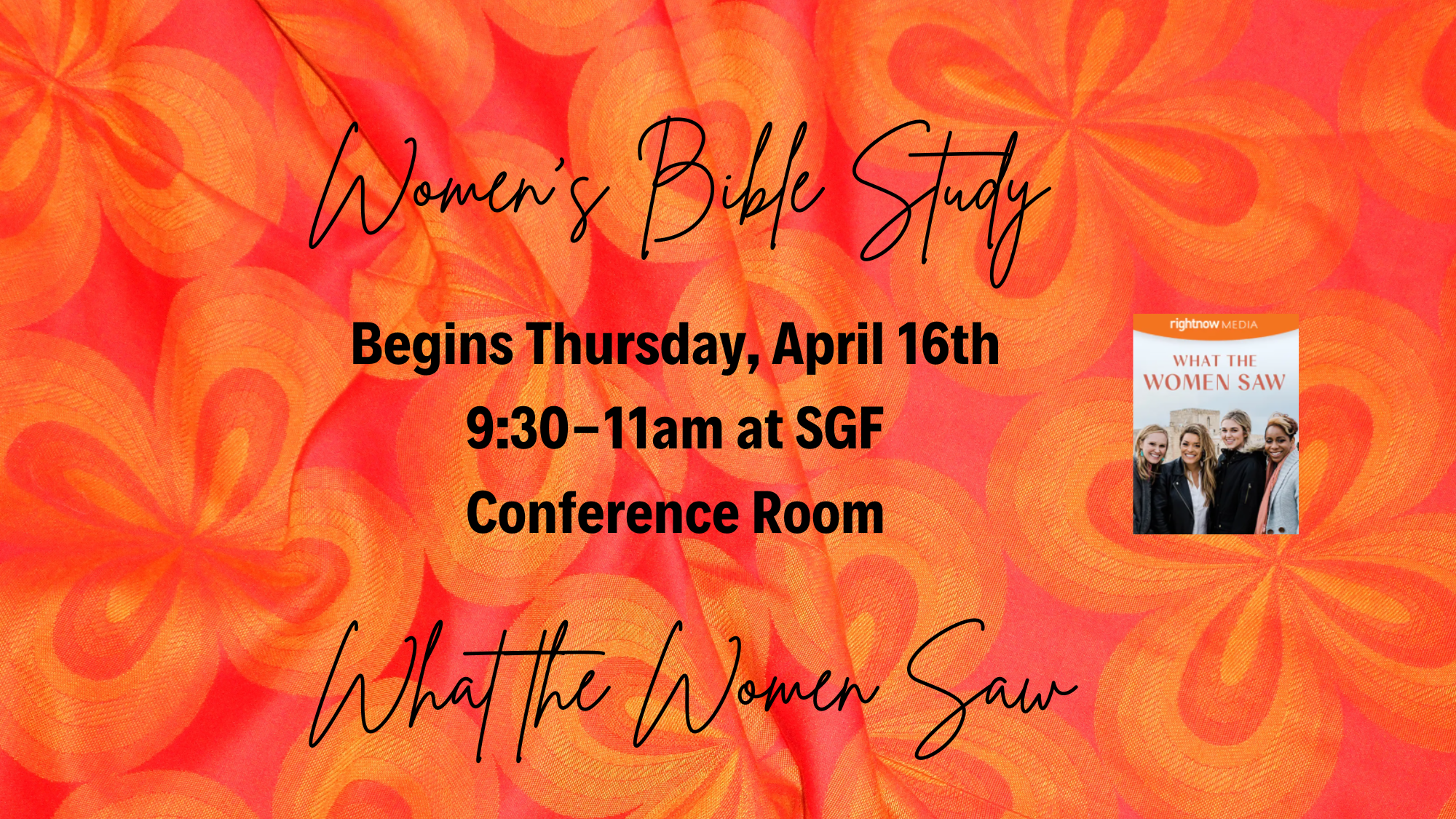 New Women's Bible Study Begins 4/16