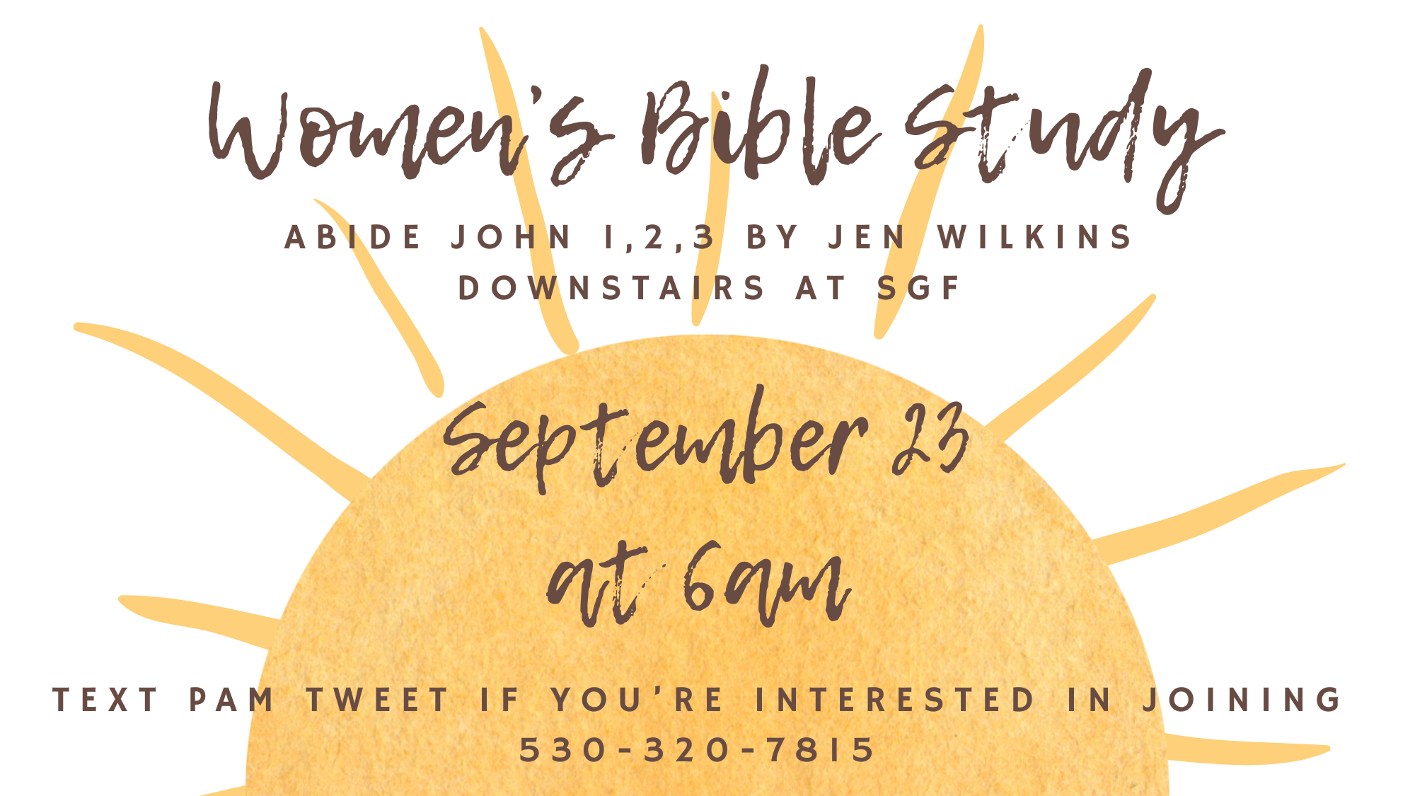 Women's Bible Study Begins 9/23 at 6am